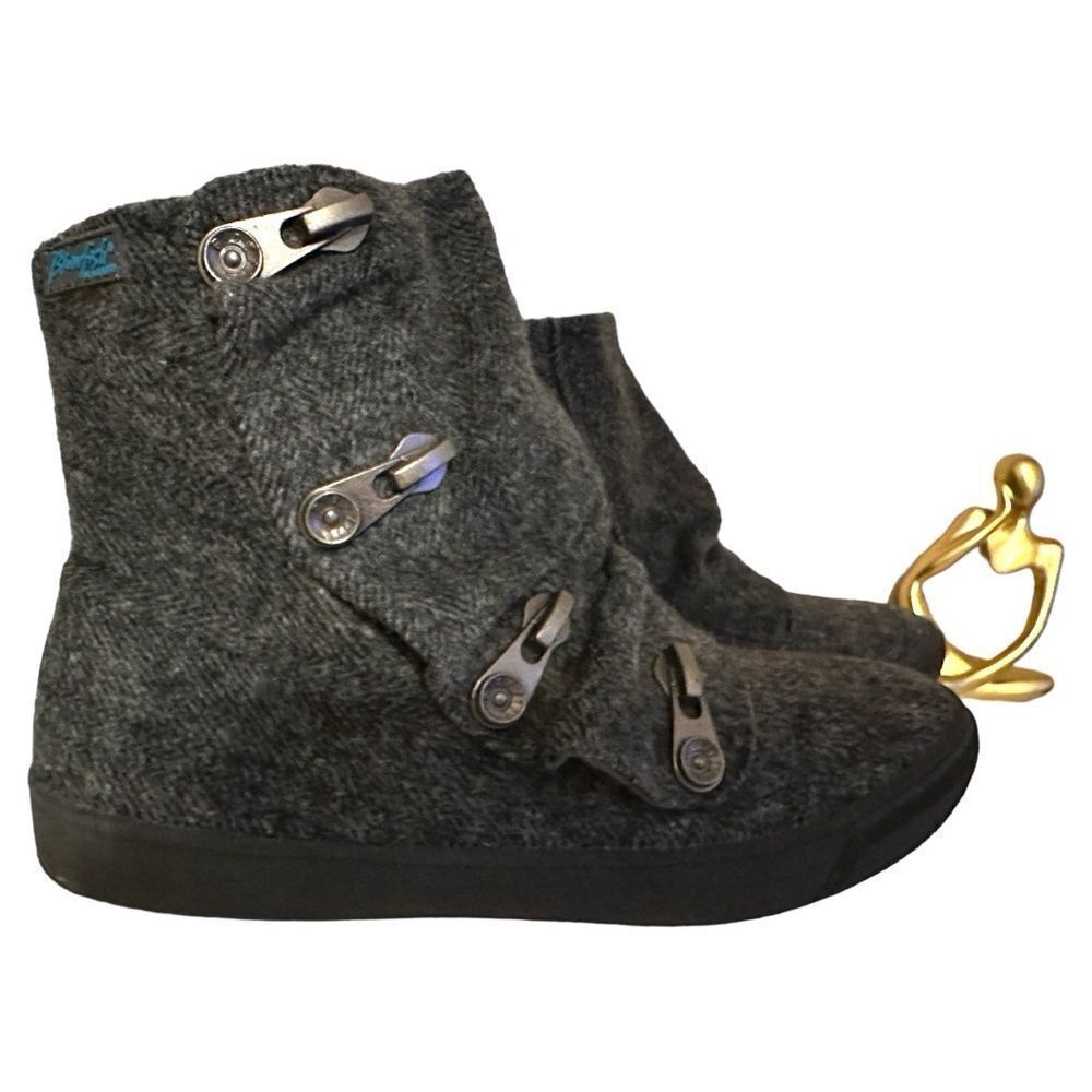 Blowfish Malibu Rabbit Gray Ankle Boots Women’s Size 7